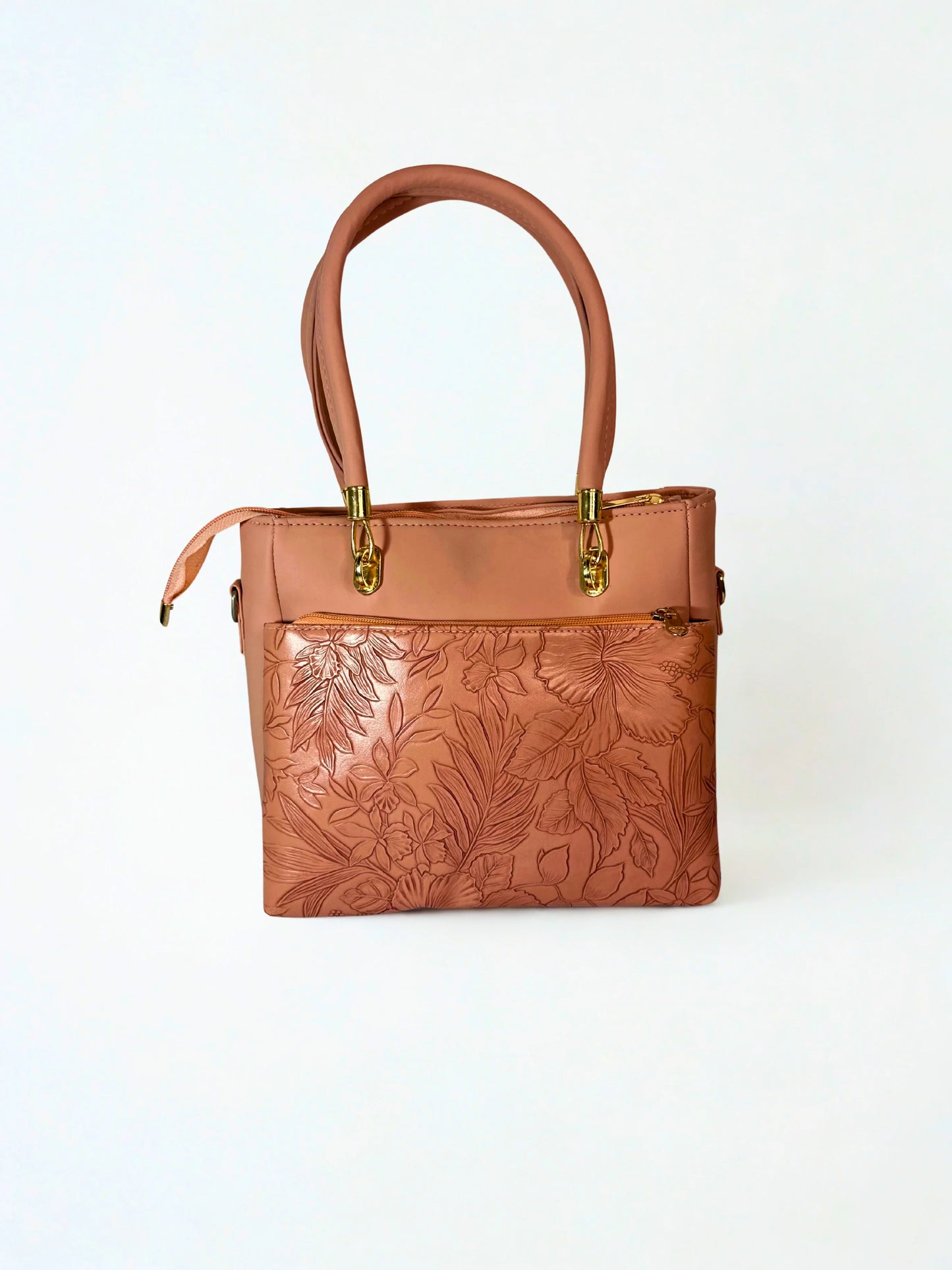 Blush Pink Floral Satchel Bag