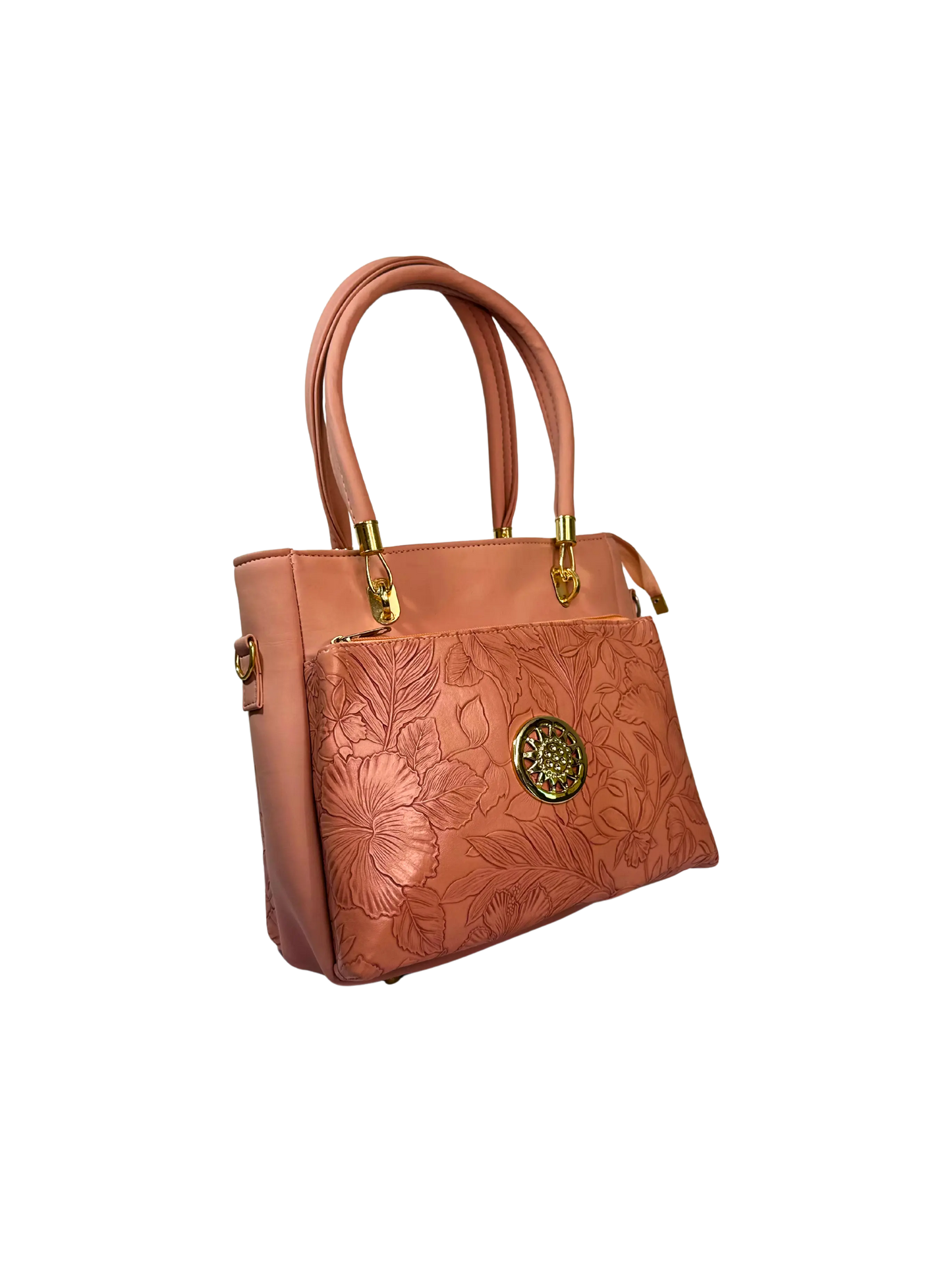Blush Pink Floral Satchel Bag