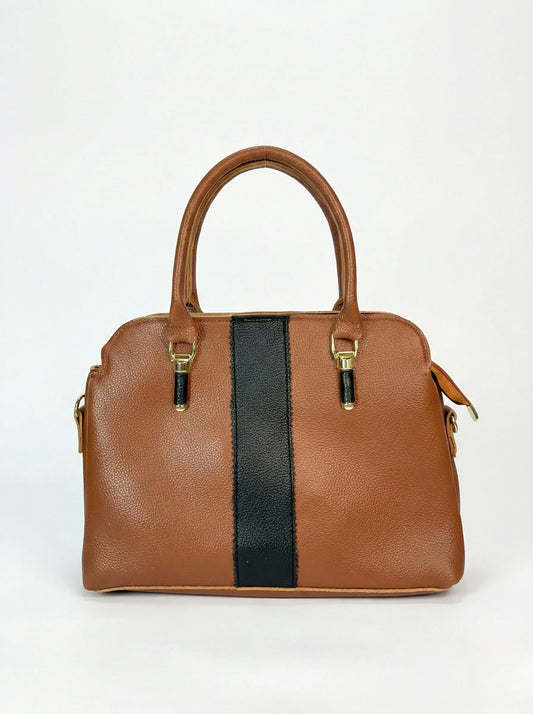 Elegant Satchel Bag Brown