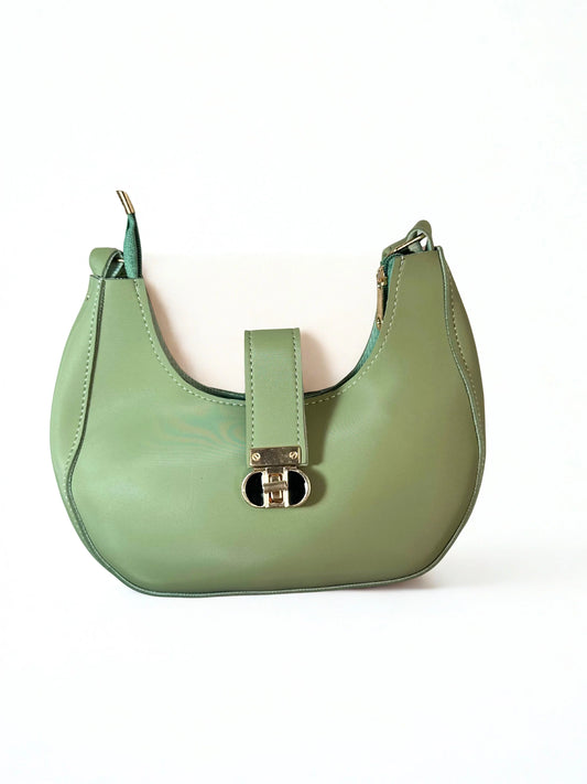 Green Crescent Shoulder Bag