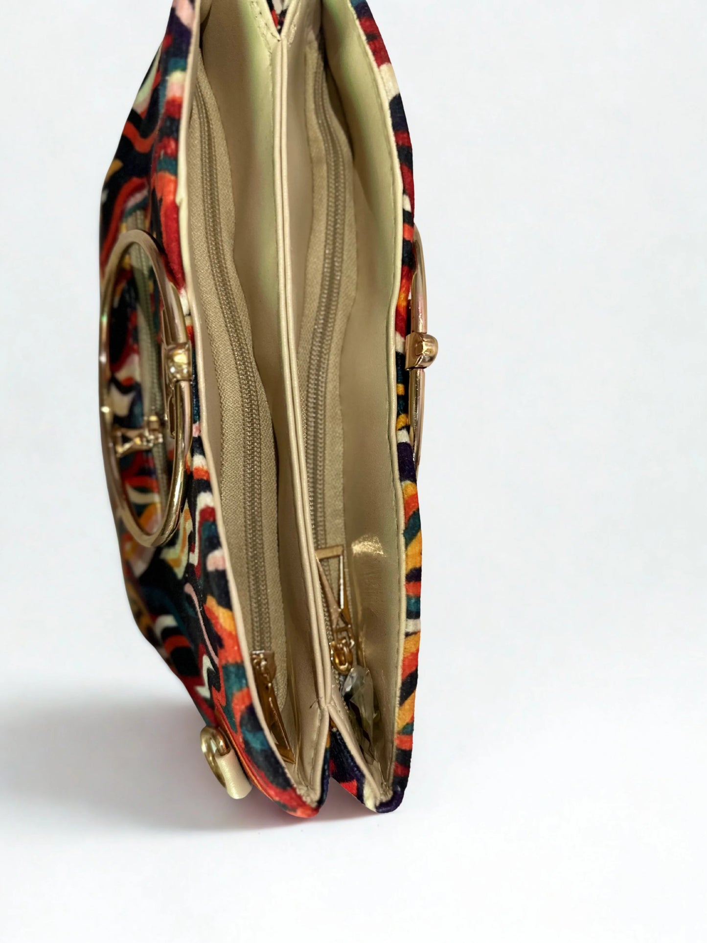 Multicolor Handbag Steel Handle