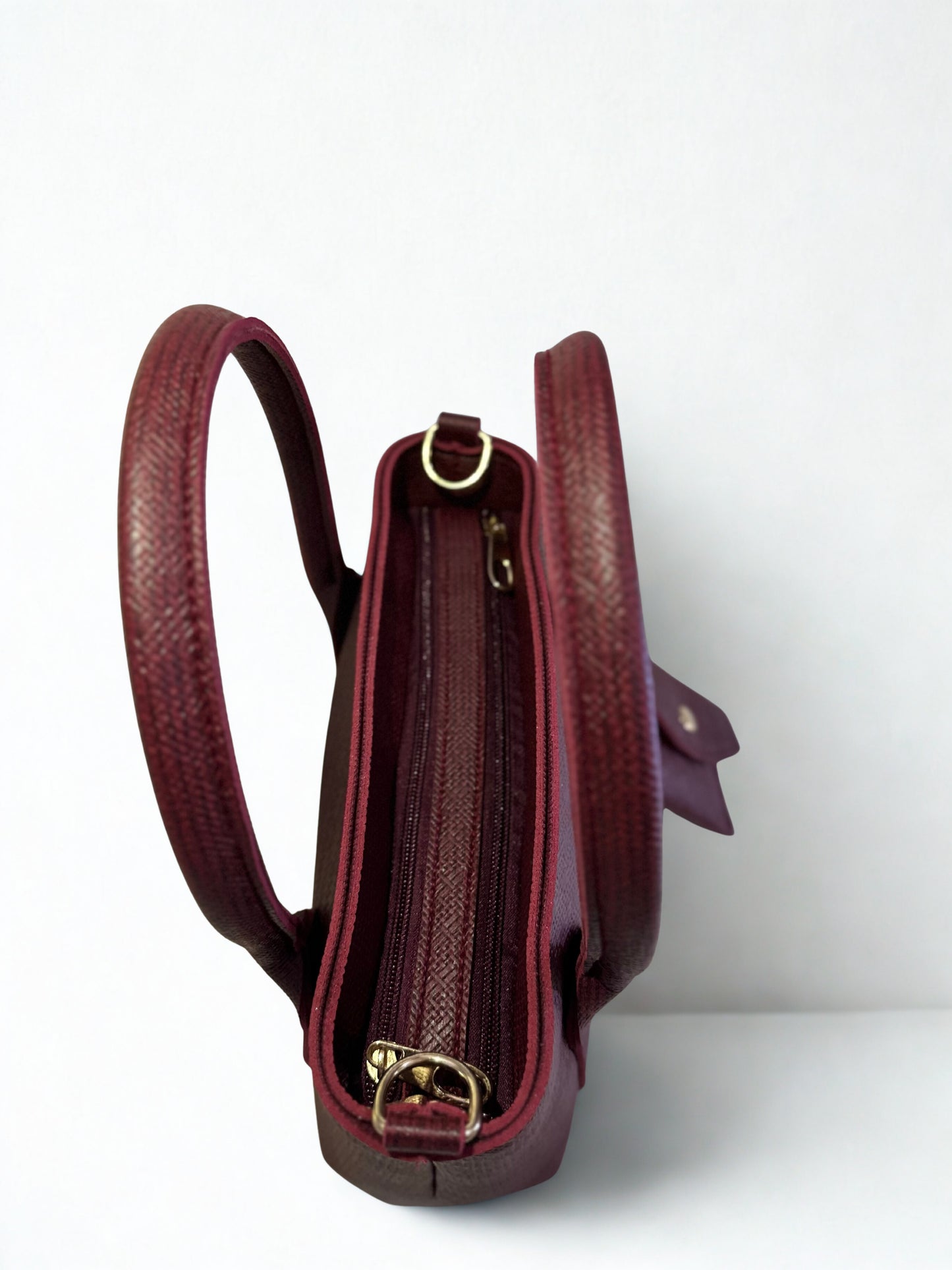 Shoulder Carry Bag Maroon with Wallet