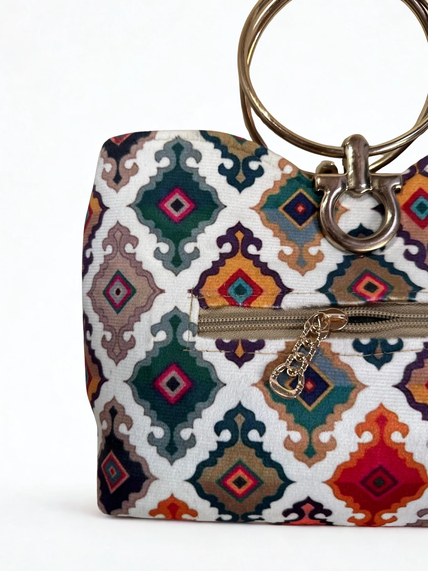Steel Handle Elegant Handbag