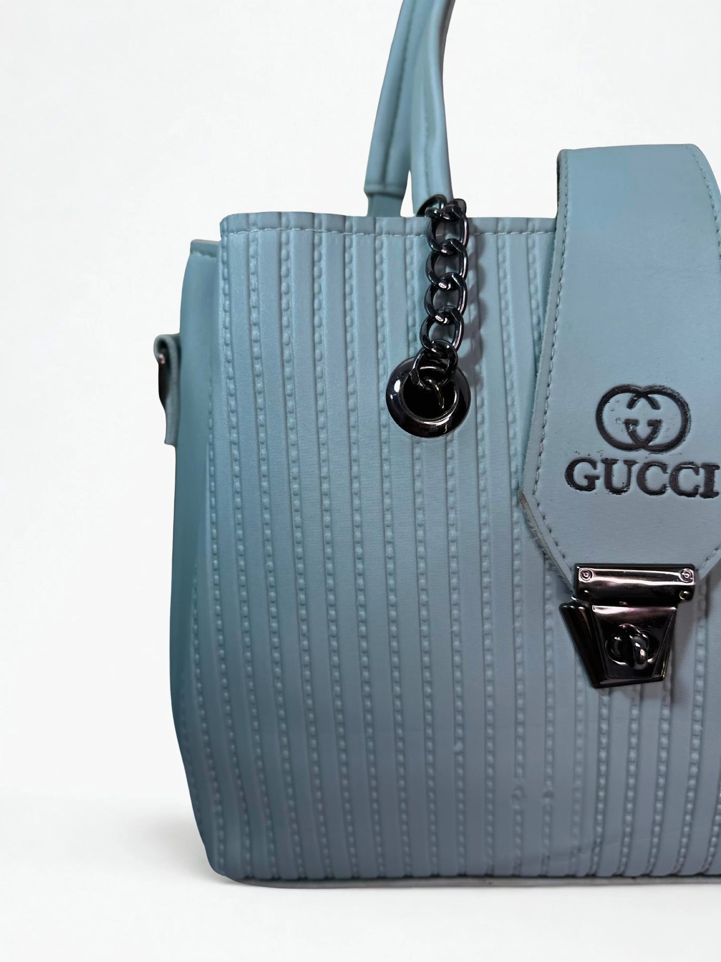Structured Chain Handbag Sky