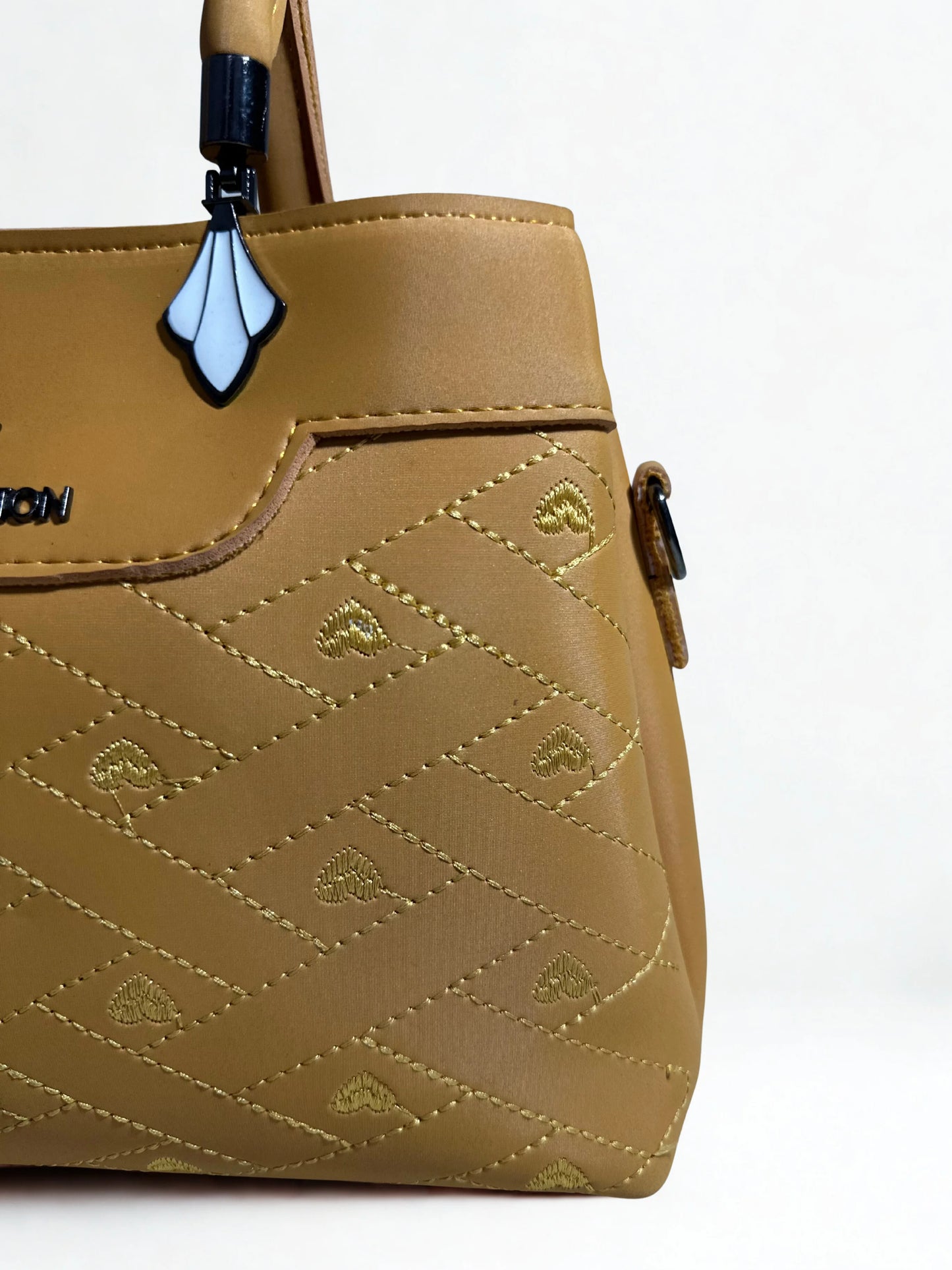 Stylish Embroidery Yellow Shoulder Handbag