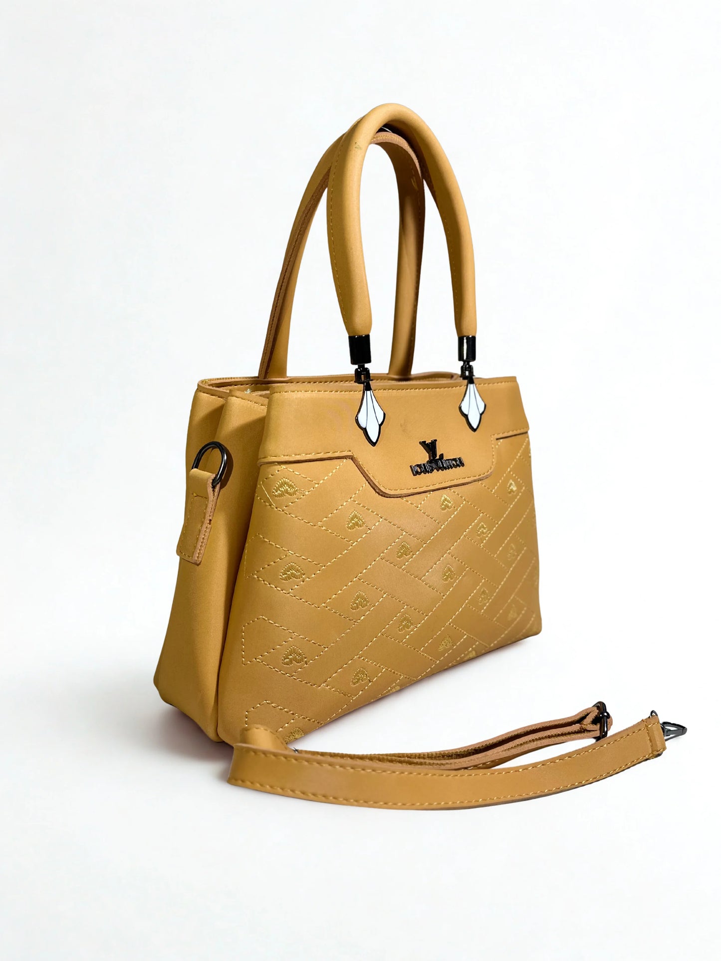 Stylish Embroidery Yellow Shoulder Handbag
