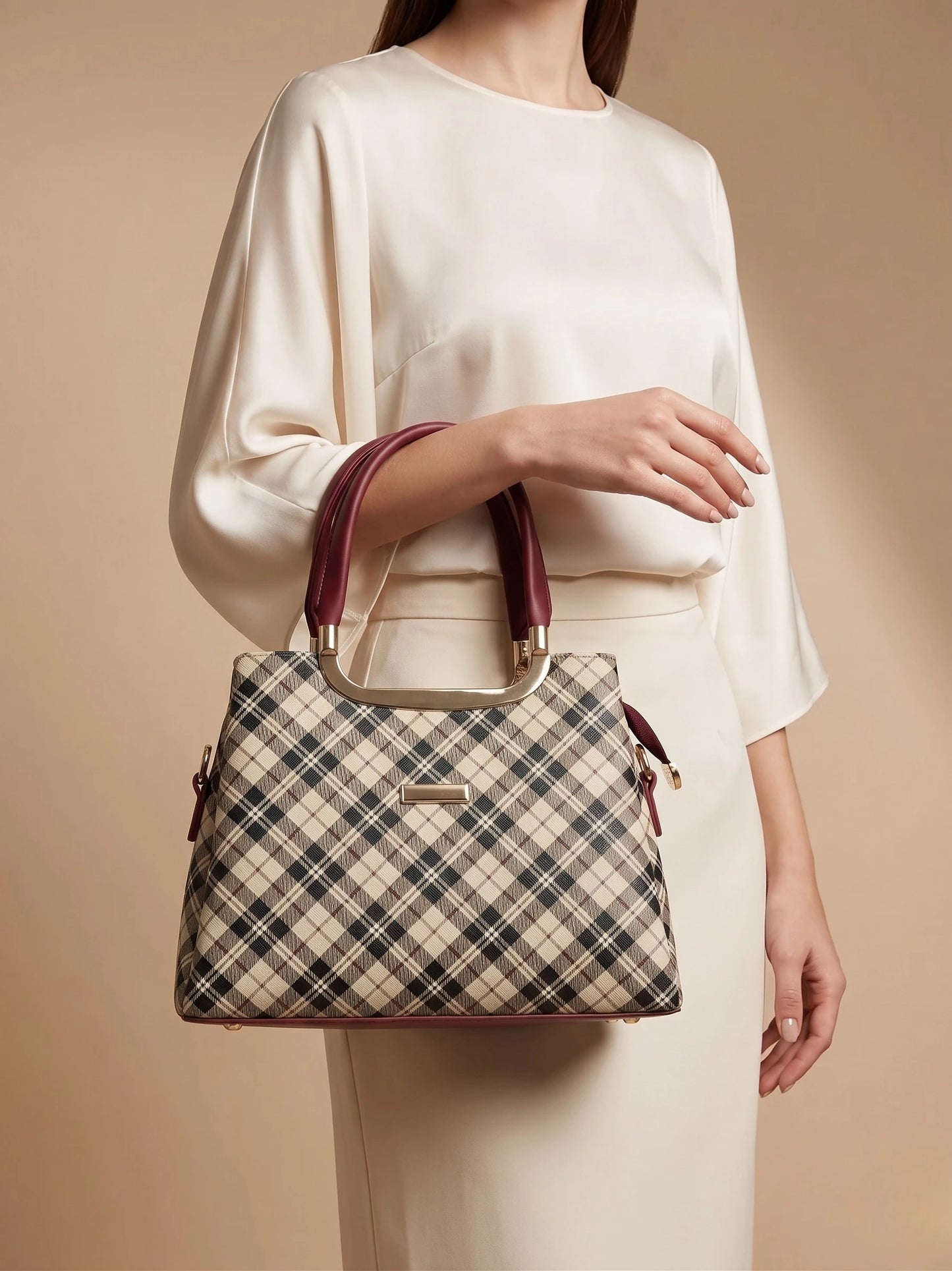 TNS Premium Satchel Beige