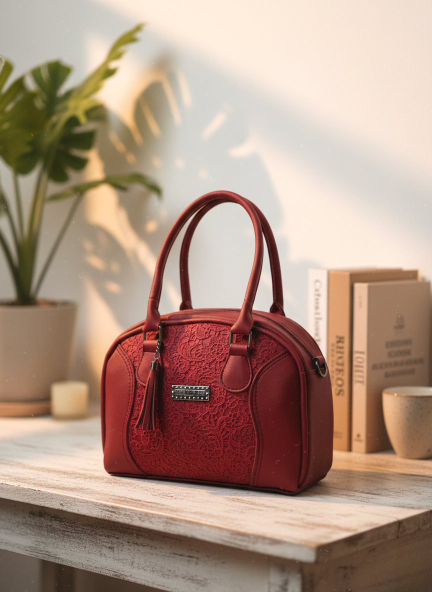 Premium Satchel Bag Maroon