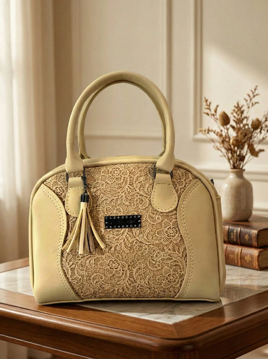 Premium Satchel Bag Beige