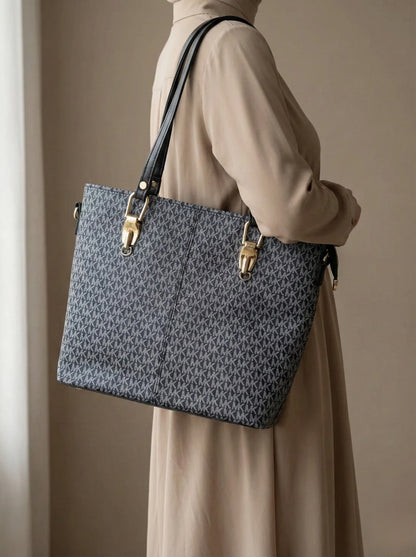 Luxe Spacious Tote Gray