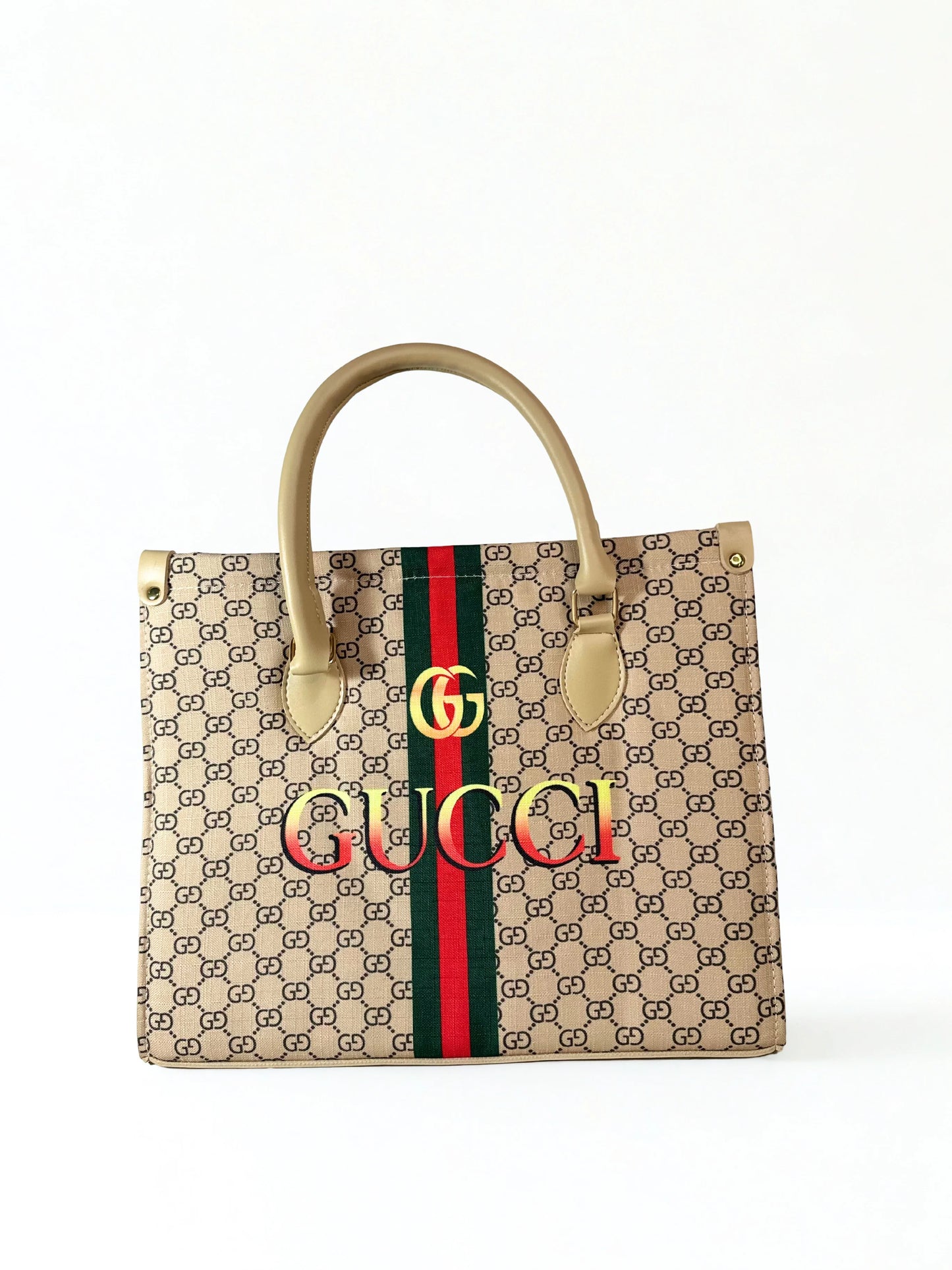 Beige Canvas Syle Handbag