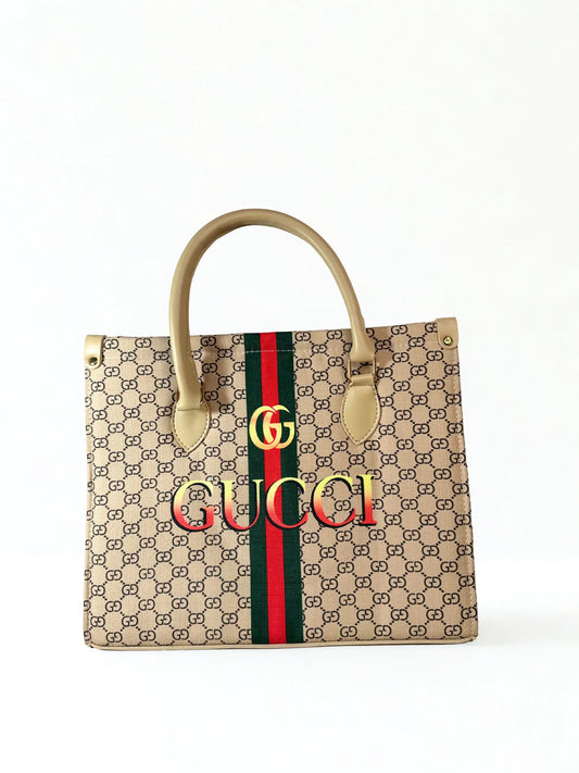 Beige Canvas Syle Handbag