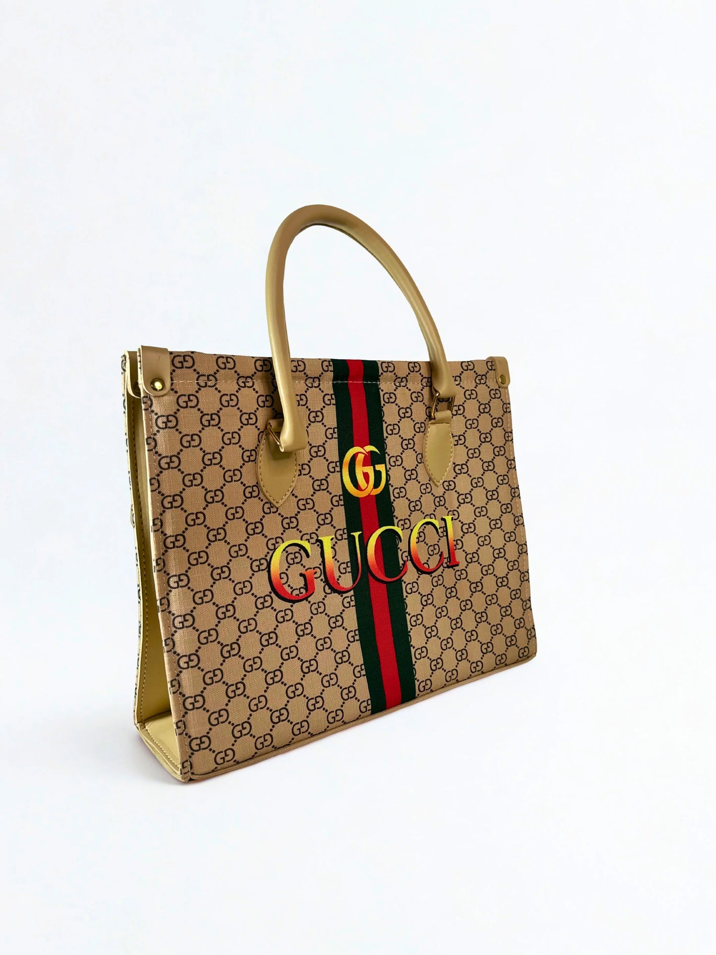 Beige Canvas Syle Handbag