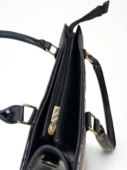 Croc branded Tote Black with pouch