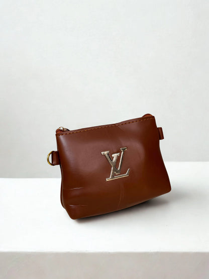 Croc branded Tote Bronze with pouch