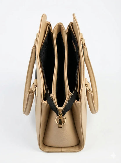 Elegant Satchel Bag Beige