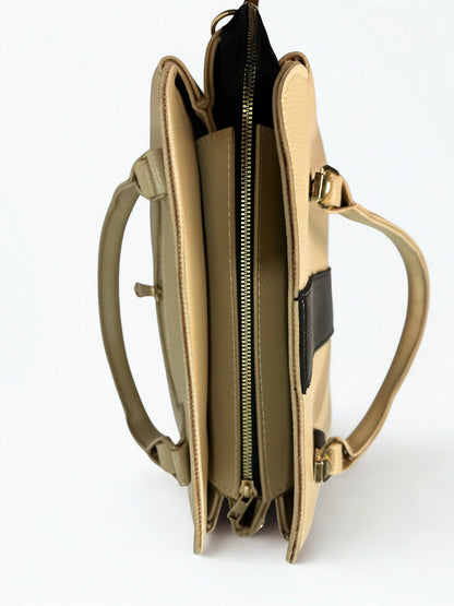 Elegant Satchel Bag Beige