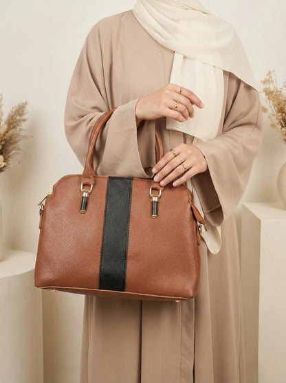 Elegant Satchel Bag Brown