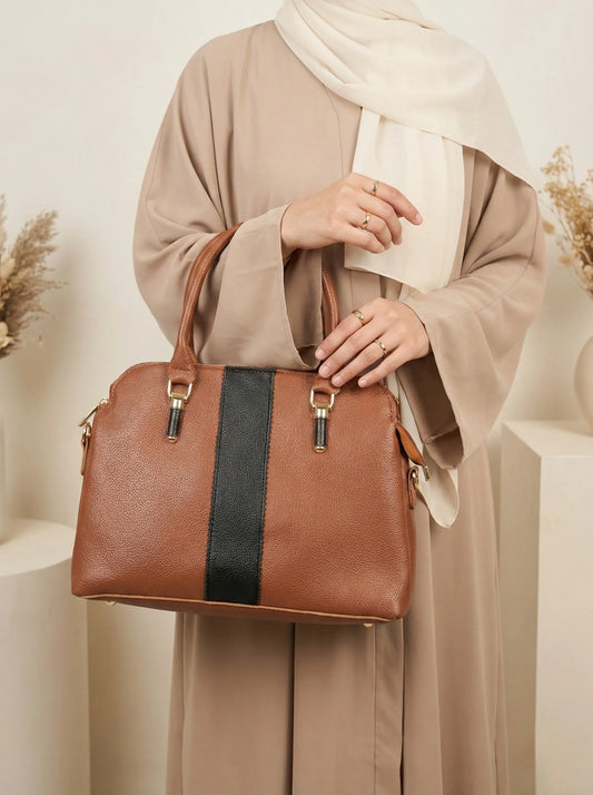 Elegant Satchel Bag Brown