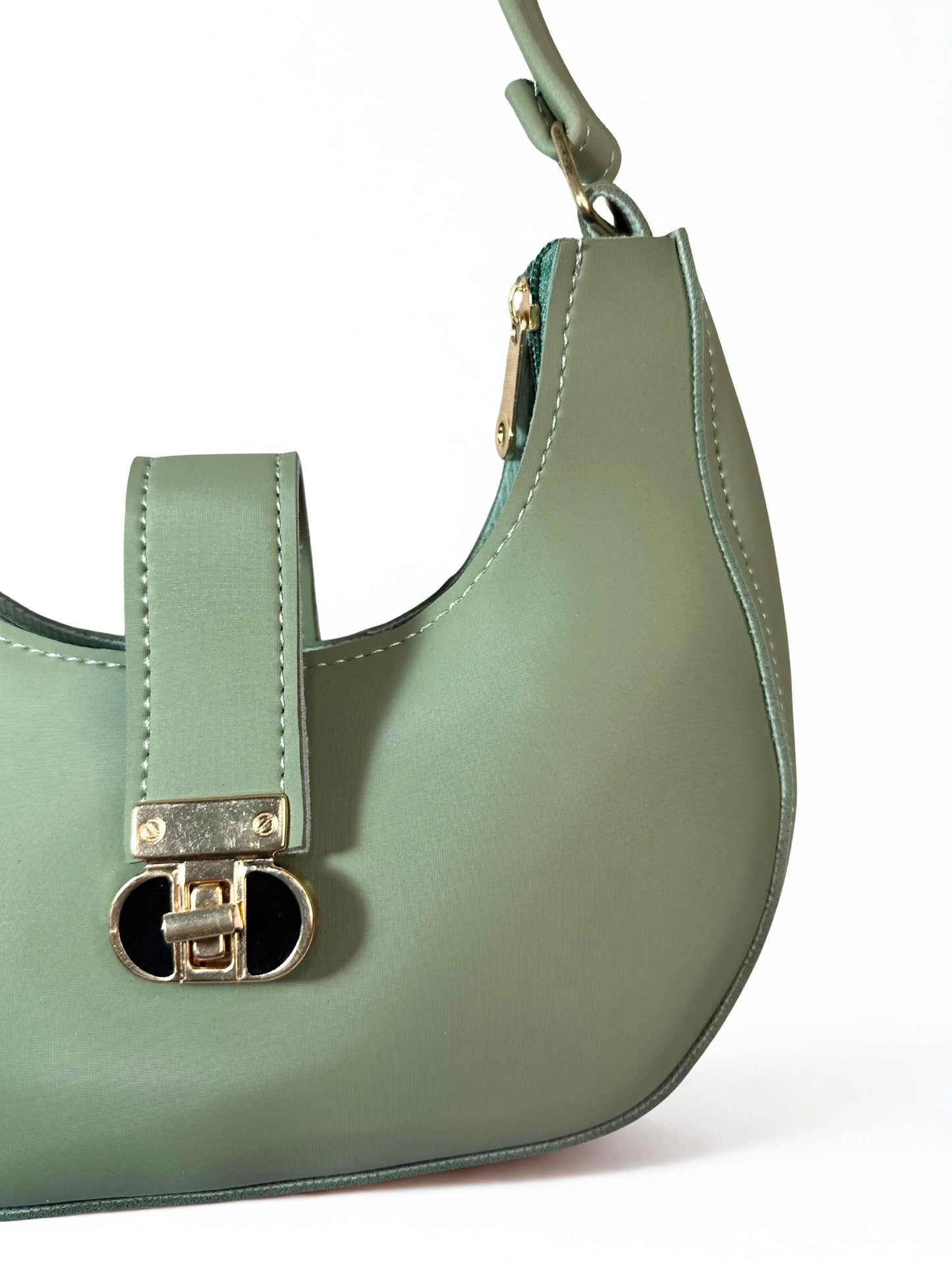 Green Crescent Shoulder Bag