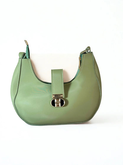 Green Crescent Shoulder Bag