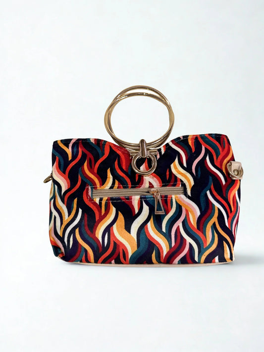 Multicolor Handbag Steel Handle