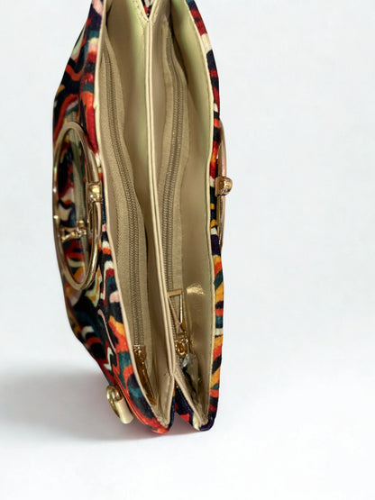 Multicolor Handbag Steel Handle