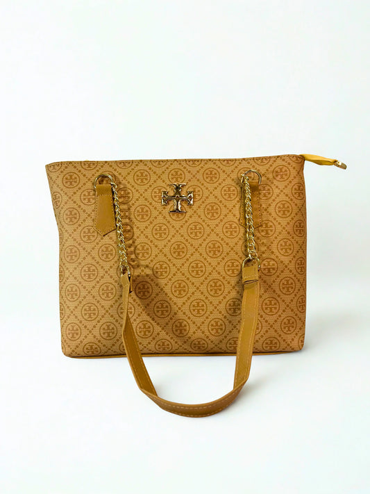 Spacious Chain Bag Camel