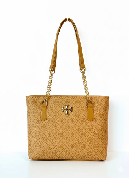 Spacious Chain Bag Camel