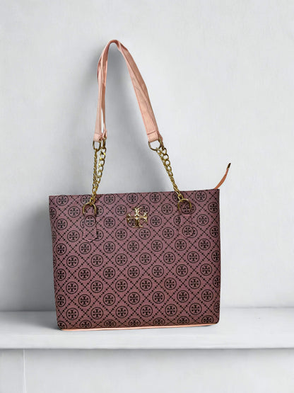 Spacious Chain Bag Light Pink