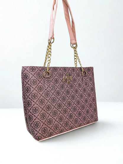 Spacious Chain Bag Light Pink