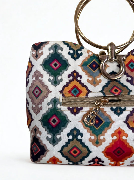 Steel Handle Elegant Handbag