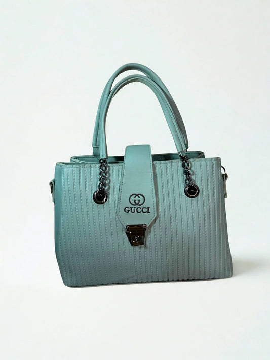 Structured Chain Handbag Sky