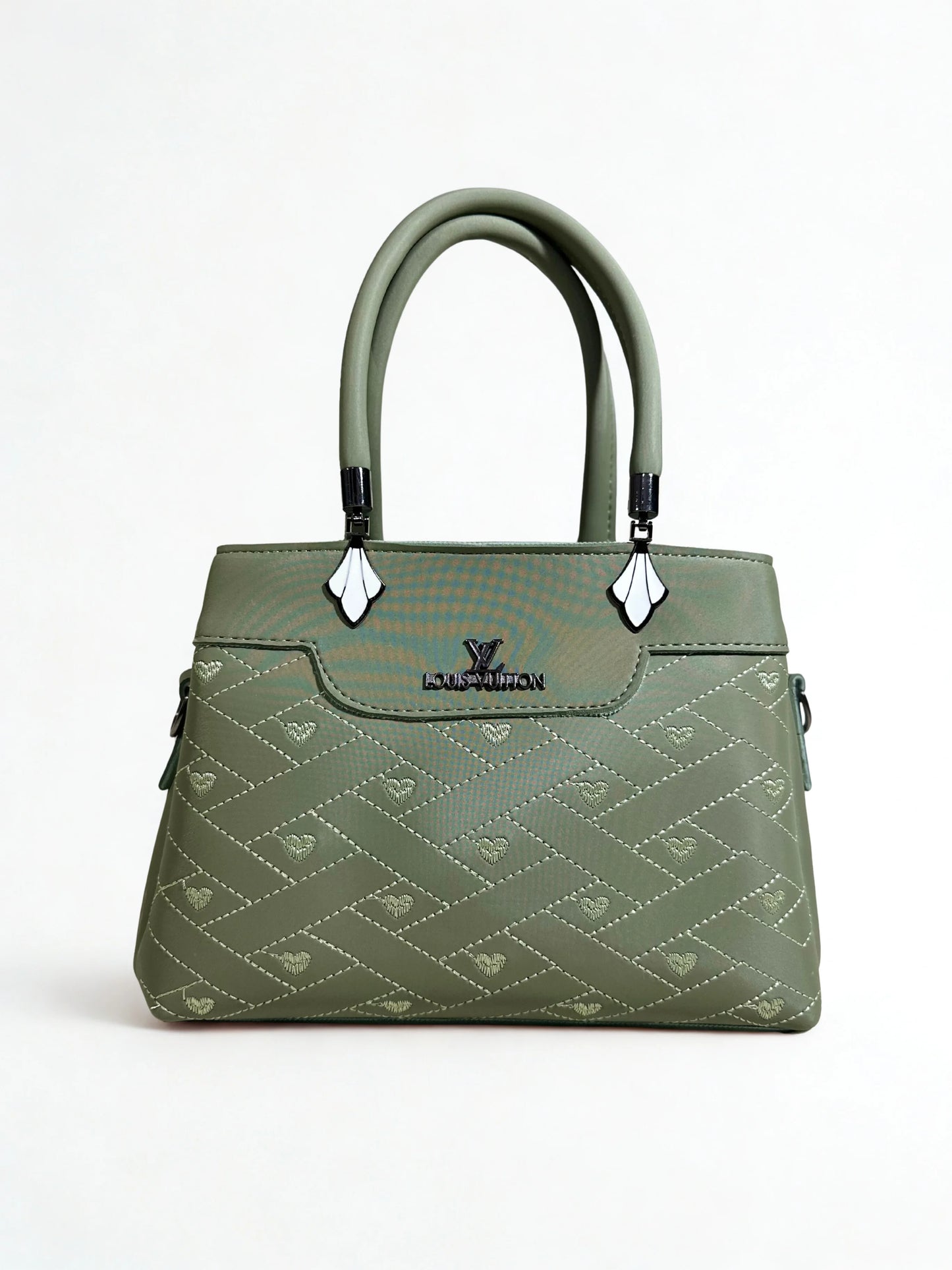 Stylish Embroidery Green Shoulder Handbag