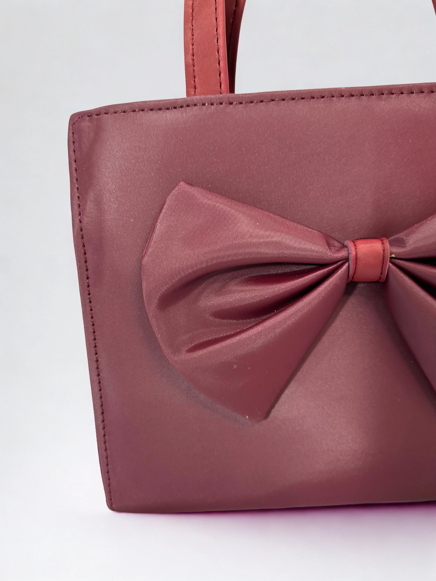 TNS Bow Handbag Maroon