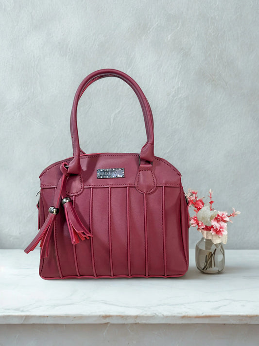 Tassel Handbag Maroon