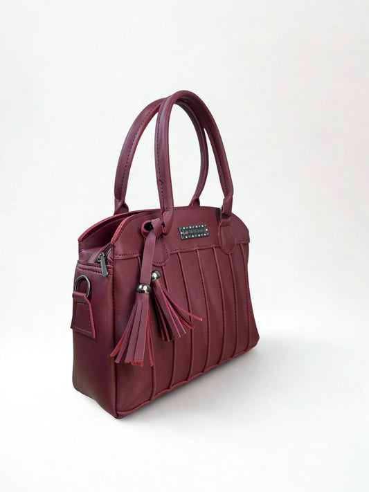 Tassel Handbag Maroon