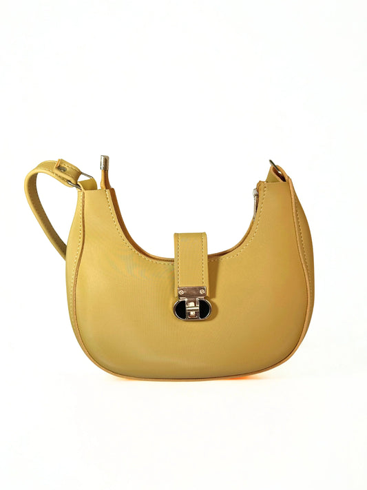 Yellow Crescent Shoulder Bag