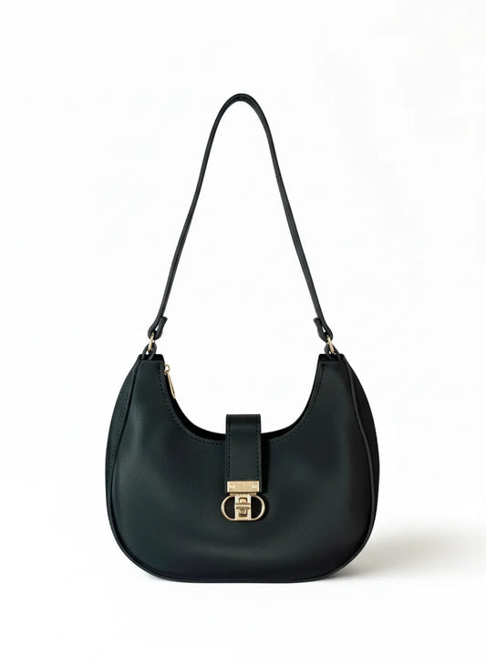 Black Crescent Shoulder Bag