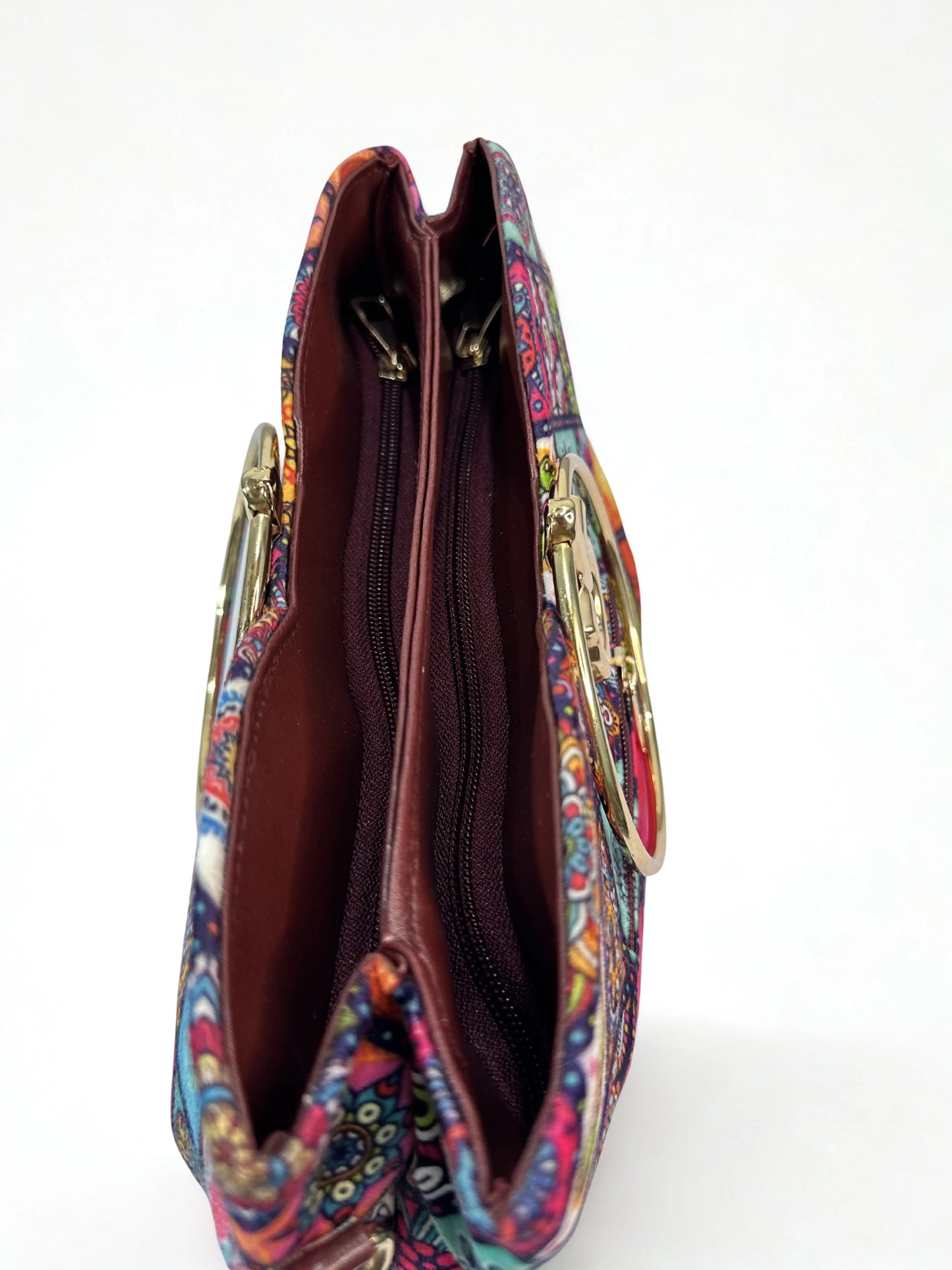 Steel Handle Small Check Handbag